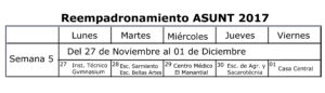 CRONOGRAMA REEMPADONAMIENTO ultima semana